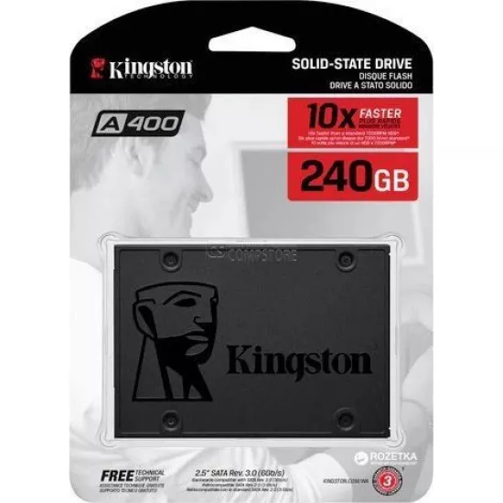 SSD Kingston A400 240 GB (SA400S37/240G) (SATA 3.0 | 450/500 MBs)